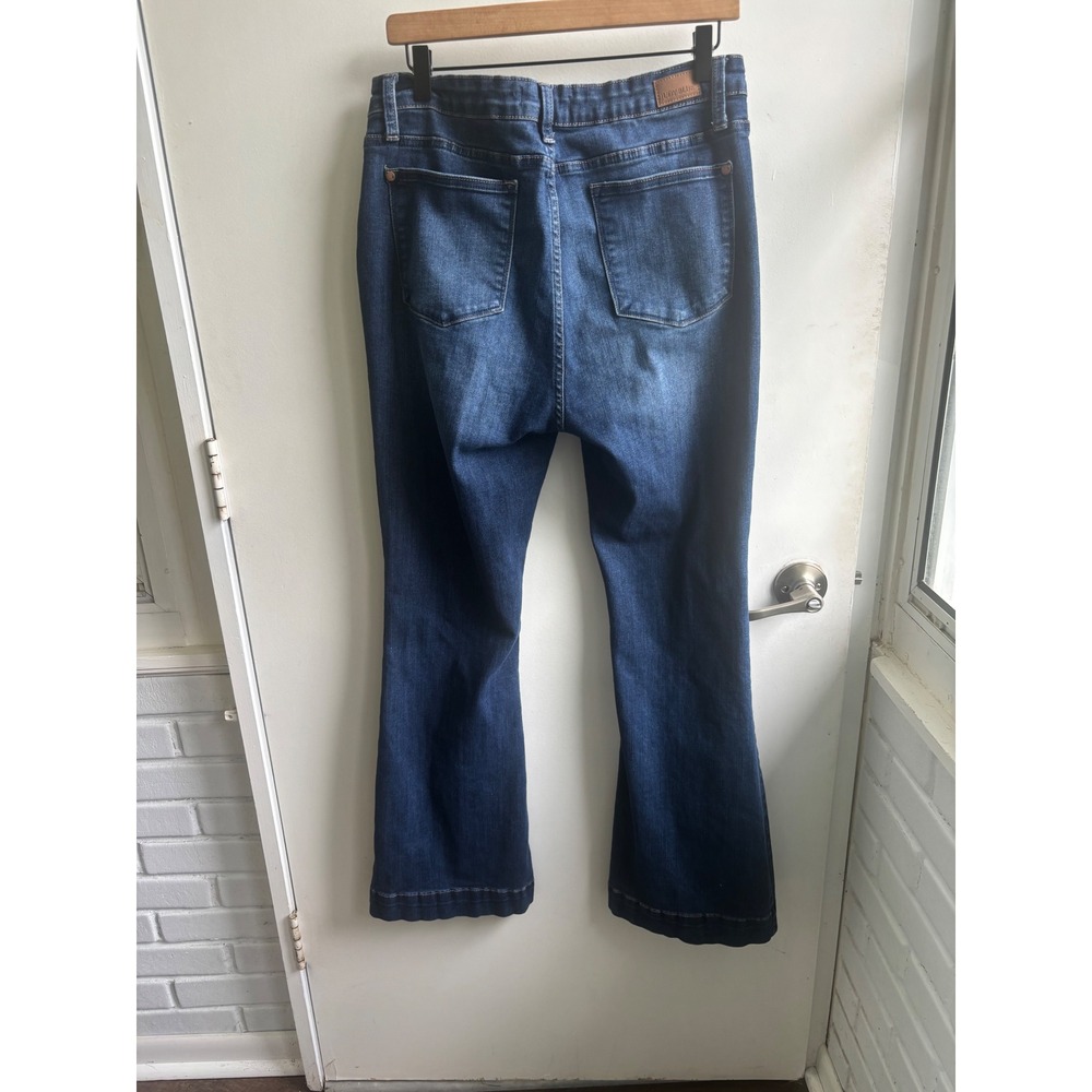 Judy Blue Trouser Flare Jeans‎ size 15/32 high rise boho layered minimalist - Picture 4 of 10